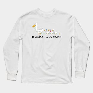 Cute Ducks In A Row Long Sleeve T-Shirt